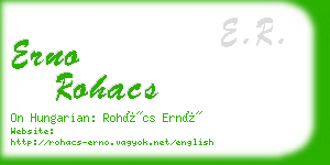 erno rohacs business card